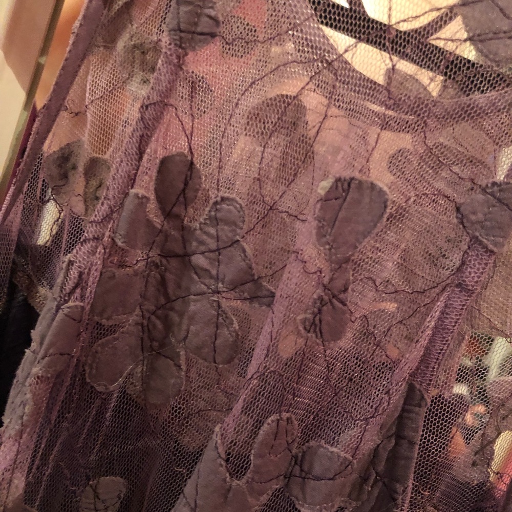 Free People Purple High Neck Sheer Tunic - Picture 5 of 5